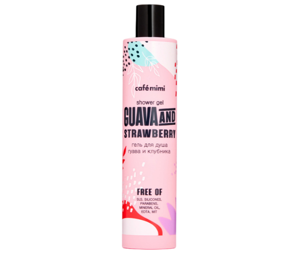 Гель для душа Cafe mimi Гуава и клубника, 300 мл
