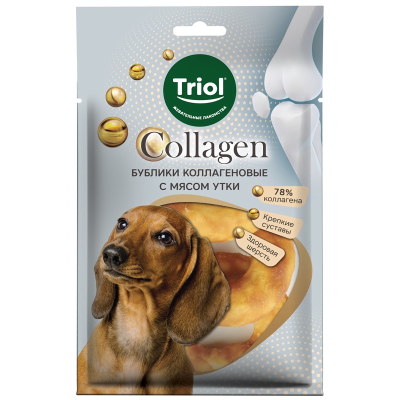 

Лакомство Triol Collagen Бублики коллагеновые с мясом утки 3 шт, 80 г