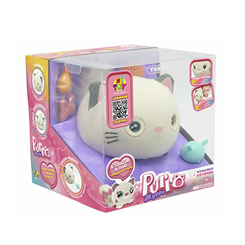 

Игрушка 1Toy Интерактивный котёнок Purro Мурро звуки и реакции 19х19х19 см