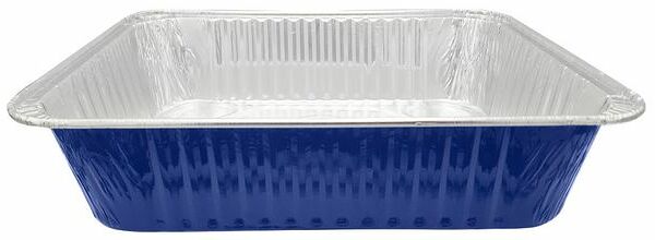 Форма одноразовая для запекания синяя, 36.8х27.2х8.5 см