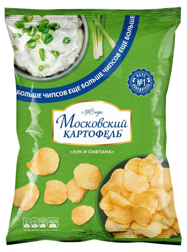 

Картофель Московский Картофель хрустящий со вкусом лука и сметаны 200 г