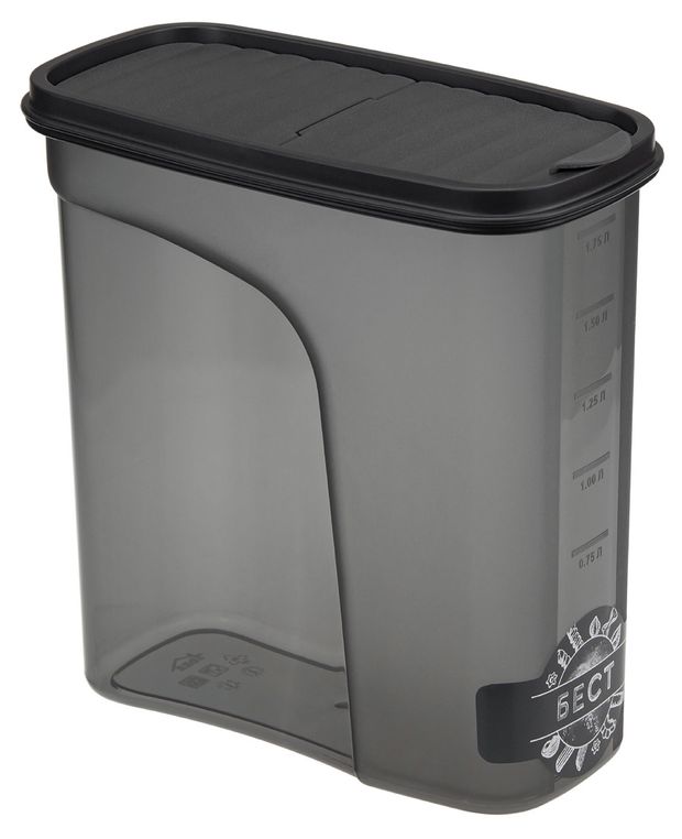 

Емкость для сыпучих продуктов IDEA Бест, графитовый, 2л, 155 г