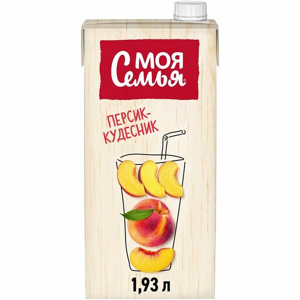 Напиток сокосодержащий Моя семья с персиком, 1.93 л