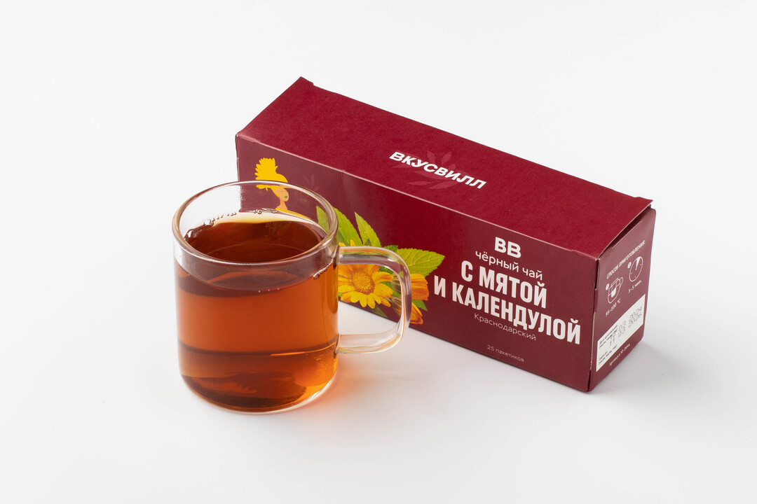 

Чай черный с мятой и календулой в пакетиках