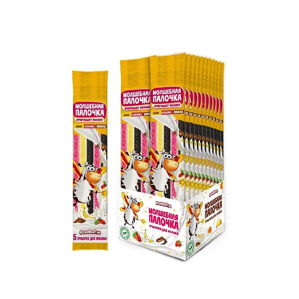 Драже Трубочка для молока микс шоколад,клубн,банан 30г