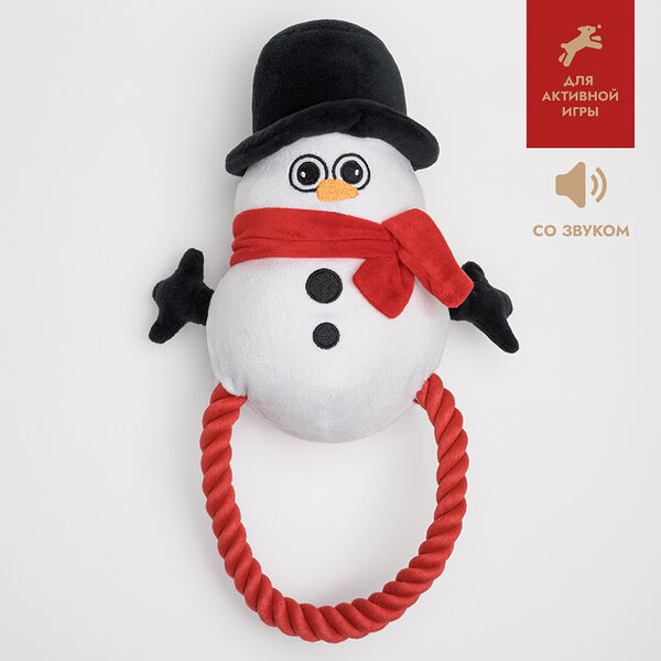 Игрушка для собак Rurri NEW YEAR Снеговик в шляпе