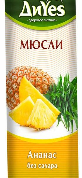 Батончик-мюсли DiYes Ананас без сахара 25г