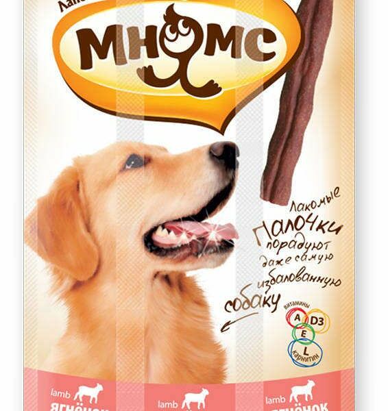 Мнямс Лакомые палочки для собак (15 г. х 3 шт.) Ягненок