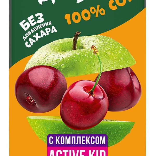 Сок Добрый Active kid яблоко-вишня 200 мл