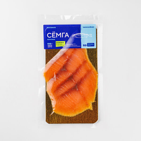 Семга слабосоленая ломтики, 100 г