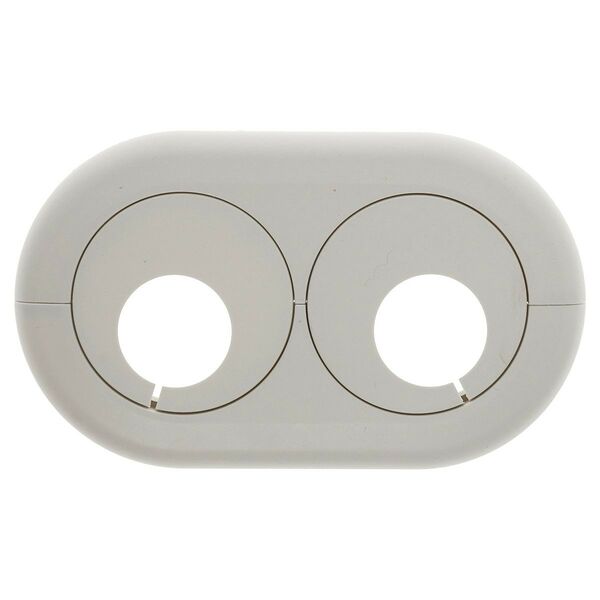 Розетта напольная двойная, 1/2 на 20 мм, белый, 1 шт