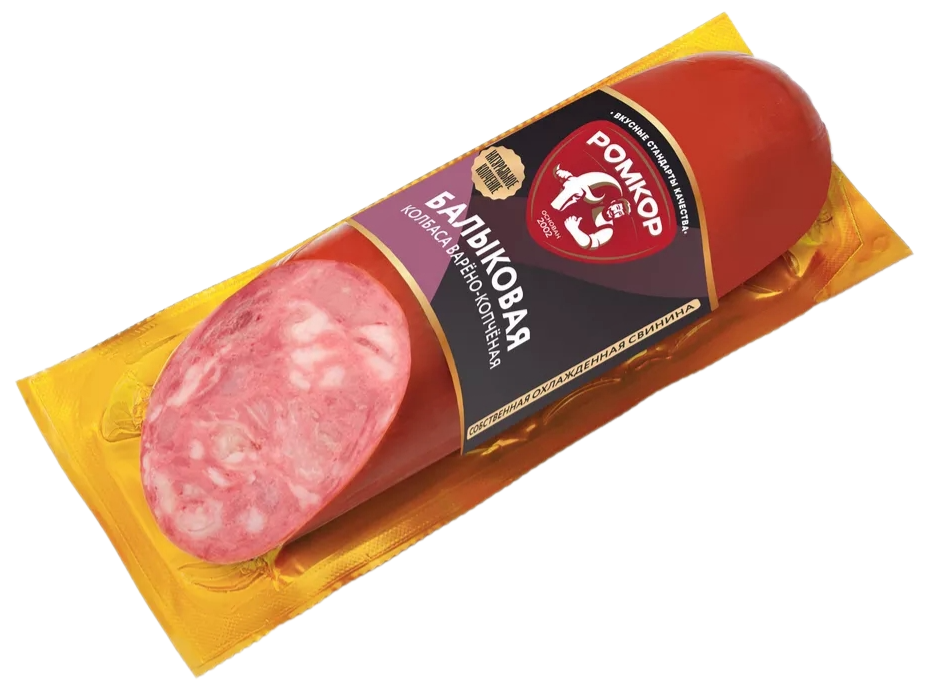 

Колбаса варено-копченая Ромкор Балыковая 300 г