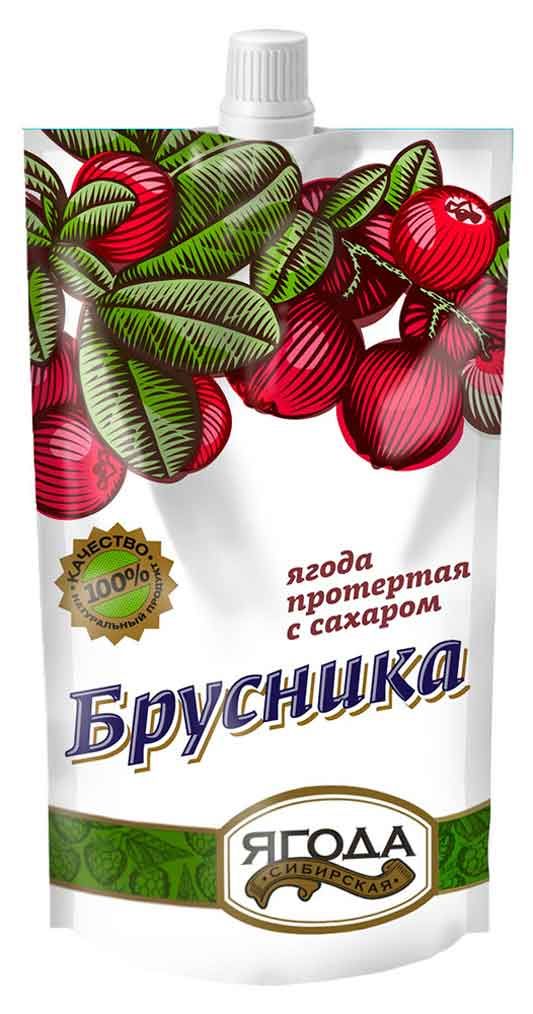 

Варенье Сибирская ягода брусника протёртая с сахаром, 280 г