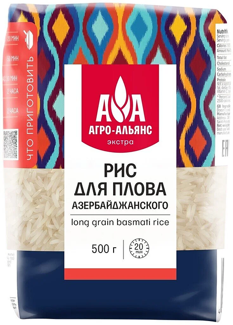 

Рис Агро-Альянс для азербайджанского плова Экстра, 500 г