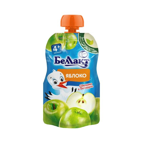 Пюре  фруктовое Беллакт из яблок б/сах 90г гуалапак ДП