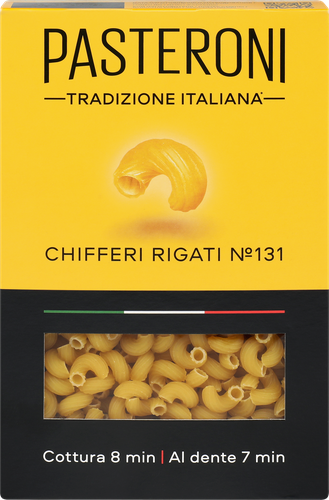 

Макароны Pasteroni Chifferi Rigati №131 из твердых сортов пшеницы группа А 400 г