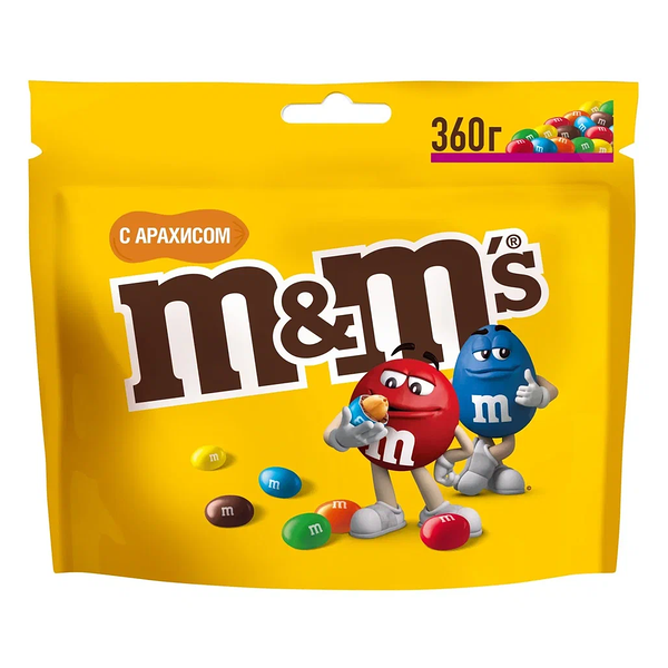 Конфеты M&M's драже с арахисом и молочным шоколадом для компании 360 г