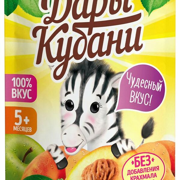 Пюре фруктовое Дары Кубани Яблоко-персик 90 г