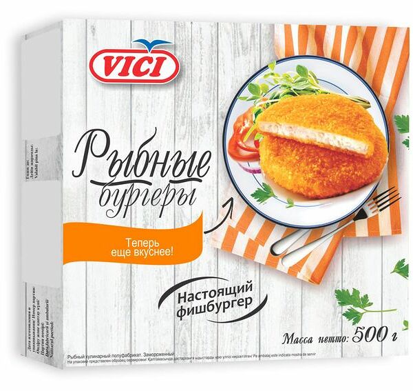 Рыбные бургеры замороженные Vici