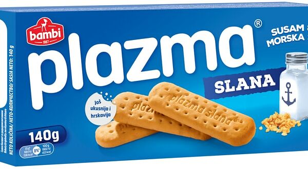 Печенье Plazma Слана Морская соль и кунжут 140г