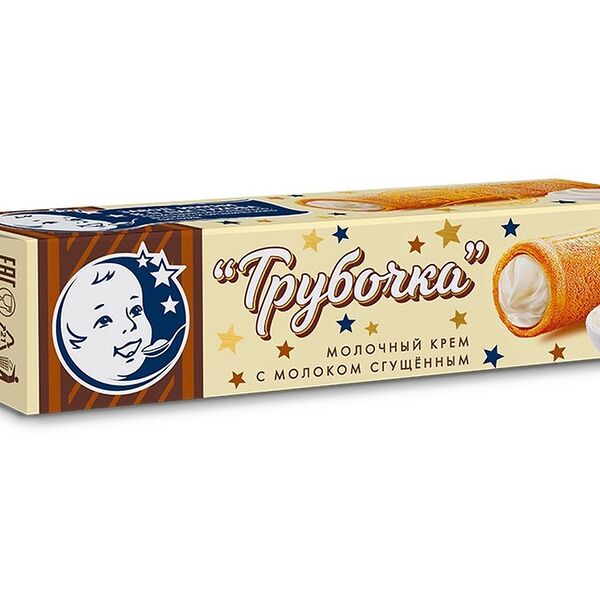 Трубочка вафельная Пастухов молочный крем 30г