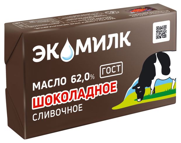 

Масло сливочное Экомилк шоколадное 62% 180 г