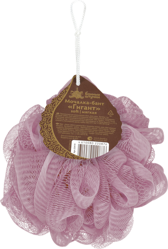 

Мочалка-бант для душа Банные Штучки Гигант, 1 шт. цвет в ассортименте