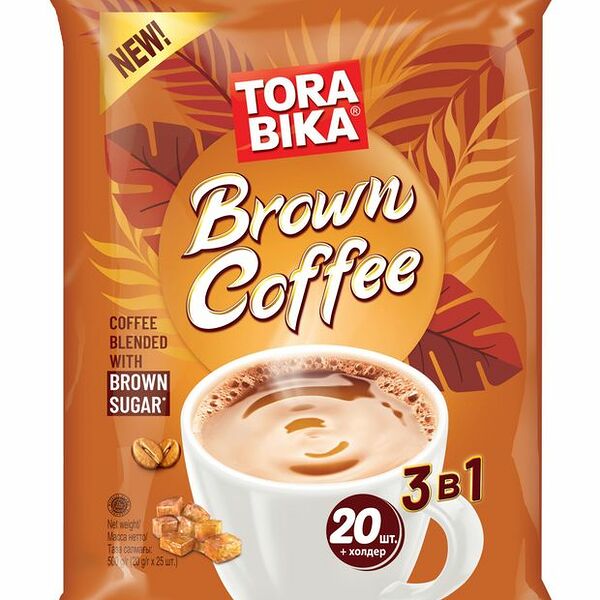 Напиток кофейный Torabika 3 в 1 Brown Coffee, 20x25 г