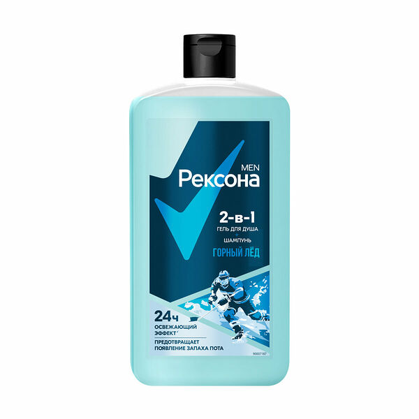 Гель для душа и шампунь Rexona Men 2в1 Горный лед 750 мл