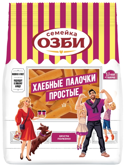 

Палочки простые Семейка Озби 150 г