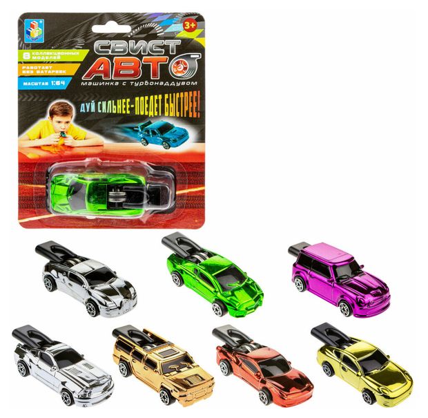 

Машинка свист-авто 1Toy, 8 см 1 шт. в ассортименте