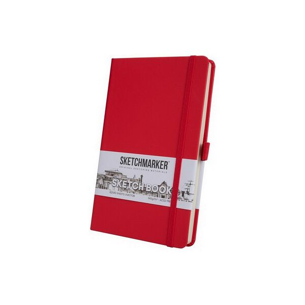Скетчбук  Sketchmarker  12*12 см  140 г/м2  80л маджента  арт 2314902SM