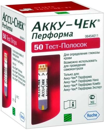 Акку-Чек Перформа тест-полоски для глюкометров 50 шт