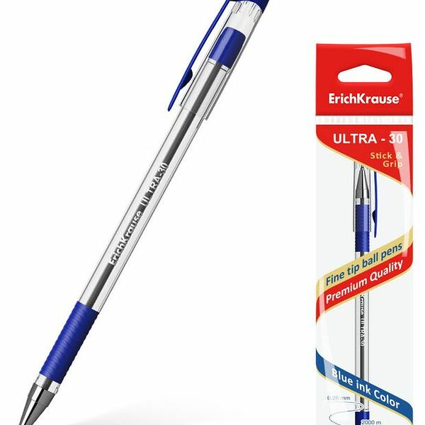 Ручка шариковая Erich Krause Ultra-30 синие чернила