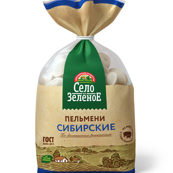 Пельмени Село Зелёное Сибирские Свинина Говядина 800г