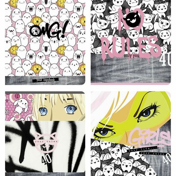 Тетрадь BG No rules, А5, 40 листов, в клетку