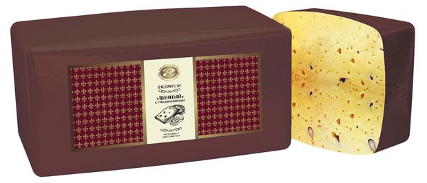 

Сыр полутвердый Джанкойский Сыр Винный с грецким орехом 50% БЗМЖ вес