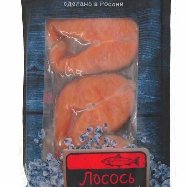 Лосось Вкус Арт стейк на коже замороженный 500 г