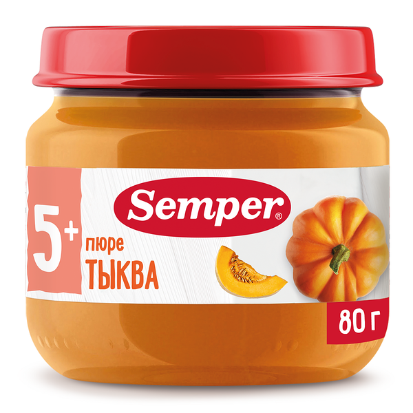 Пюре Semper Тыква с 5 месяцев 80 г