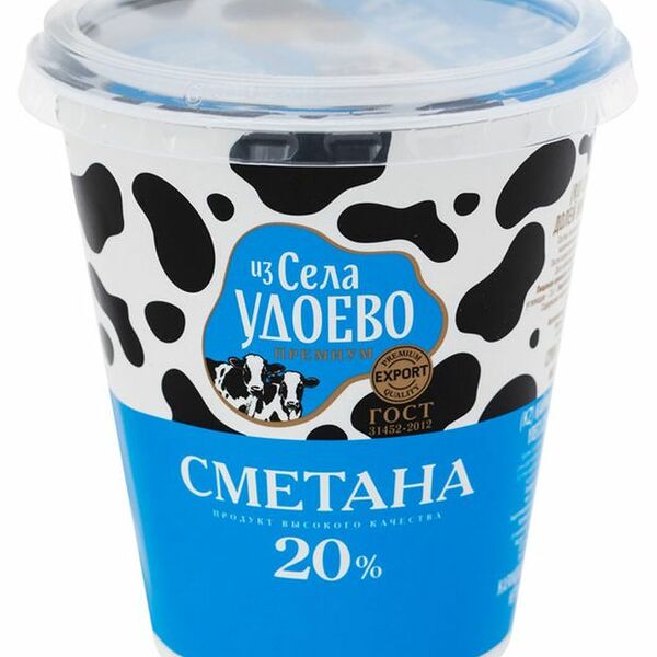 Сметана Из Села Удоево 20 % 300 г