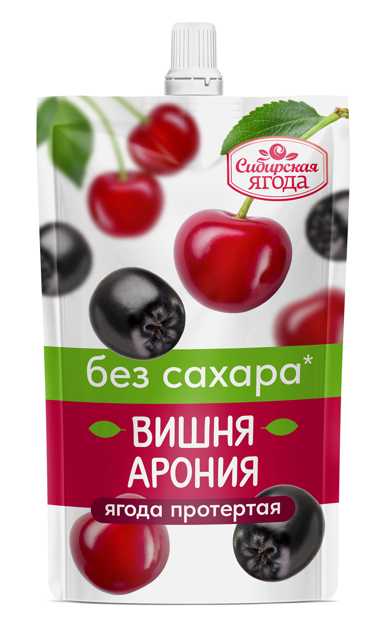 

Ягоды протертые Сибирская ягода Вишня + Арония без Сахара 250 г