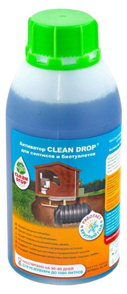 

Активатор Clean Drop для септиков и биотуалетов 0.5 л