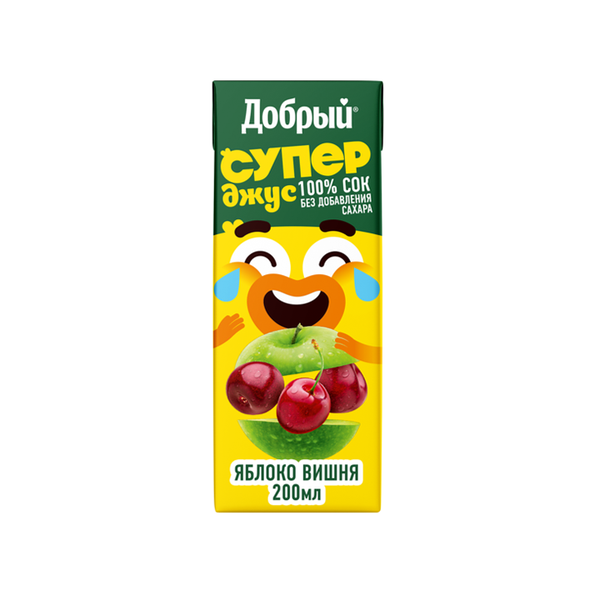 Сок Добрый Active kid яблоко-вишня 200 мл