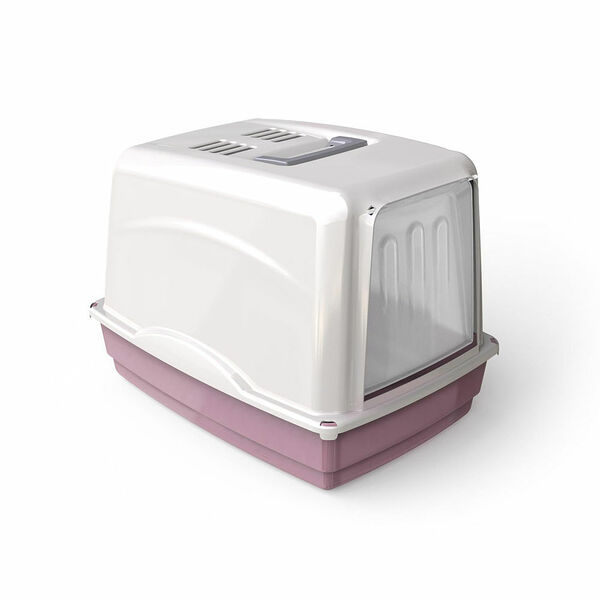 Туалет закрытый для кошек Georplast Вики 54х39х39 см, розовый
