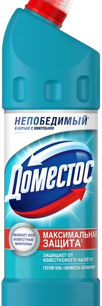 Гель чистящий Domestos Свежесть Атлантики для унитаза защита от бактерий и вирусов 1л