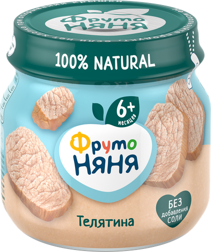 

Пюре мясное ФрутоНяня Телятина с 6 месяцев 80 г