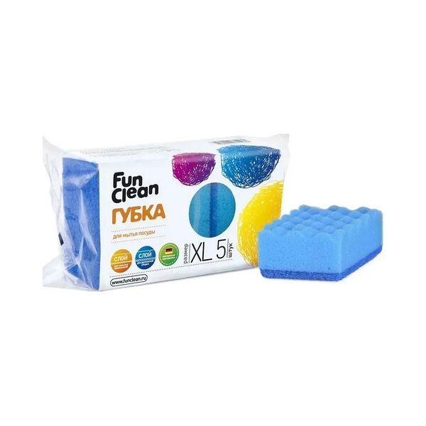 Губка для посуды Fun Clean XL, 5шт.