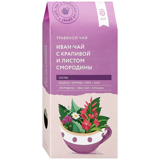 Чай травяной Травы и Пчелы Иван-чай с крапивой и листом смородины 35 г