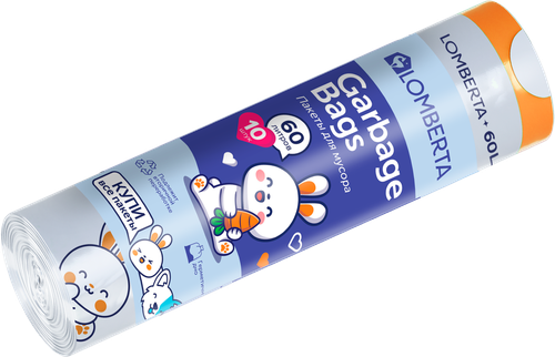 

Пакеты для мусора Lomberta Animals с затяжкой 60 л 10 шт дизайн упаковки в ассортименте