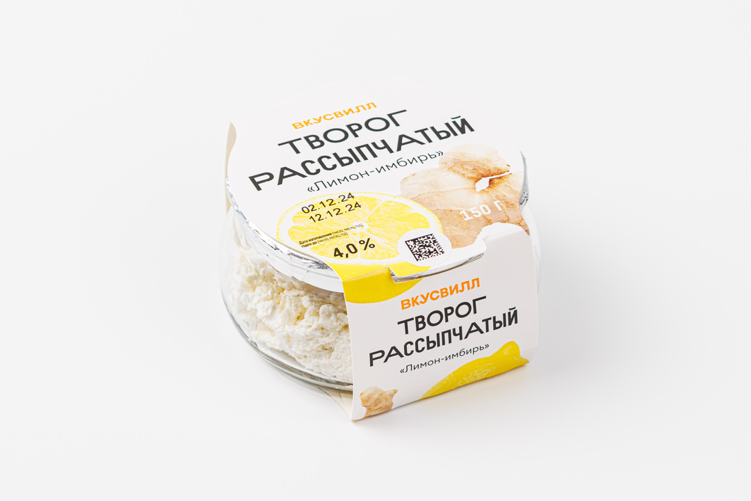 

Творог рассыпчатый Лимон-имбирь 4% 150 г